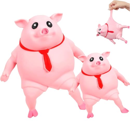 Kdtoll 2 Stück Anti Stress Schwein Anti Stress Spielzeug, Piggy Squeeze Toy, Rosa Schwein Antistress Spielzeug, Squishy Stress-Schweine für Stressabbau und Spaß von Kdtoll