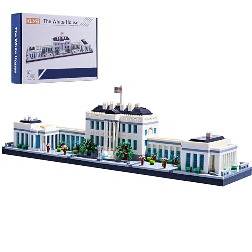 KeKeDuo Architecture Das Weiße Haus, 3520 Klemmbausteine Modular United States Presidential Palace Modellbausatz, Micro Bricks Konstruktionsspielzeug Nicht Kompatibel mit Großen Marken von KeKeDuo