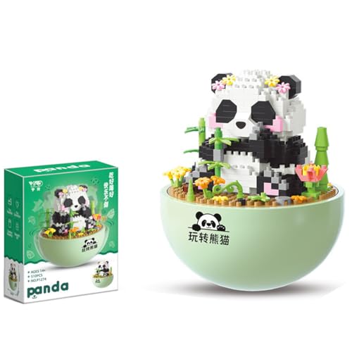 KeKeDuo Panda Klemmbausteine Mini Bausteine, 510 Klemmbausteine Tier Mikro Bricks Bauset Nicht Kompatibel mit Großen Marken von KeKeDuo