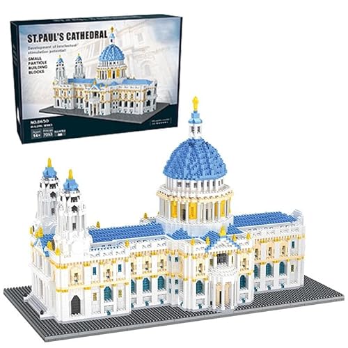 KeKeDuo St Paul's Cathedral Bausteine Bausatz, 7053 Klemmbausteine Modular London Kathedrale Modellbausatz, Micro Bricks Konstruktionsspielzeug Nicht Kompatibel mit Großen Marken von KeKeDuo