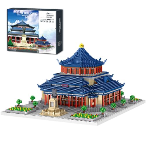 KeKeDuo Sun Yat-Sen-Gedächtnishalle Bausteine Bausatz, 4605 Klemmbausteine Modular Chinesische Architektur Modellbausatz, Micro Bricks Konstruktionsspielzeug Nicht Kompatibel mit Großen Marken von KeKeDuo