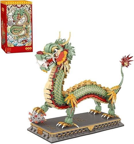 KeKeDuo Technik Auspicious Dragon Bausteine Modell, 1416 Klemmbausteine Verheißungsvoller Drachen ModellBausatz Konstruktionsspielzeug Nicht Kompatibel mit Großen Marken von KeKeDuo