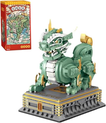 KeKeDuo Technik Auspicious Kirin Bausteine Modell, 1434 Klemmbausteine Mythical Beast Kirin ModellBausatz Konstruktionsspielzeug Nicht Kompatibel mit Großen Marken von KeKeDuo