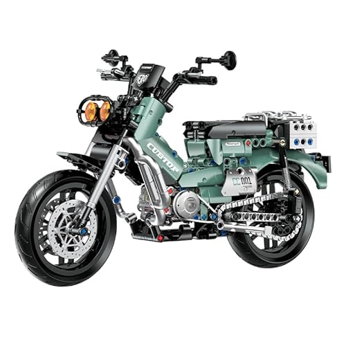 KeKeDuo Technik Motorrad Bausteine für Honda Cub CC110 Supermotorrad, 628 Klemmbausteine Technik Rennen Superbike Modellbausatz Kompatibel mit Andere Marken von KeKeDuo