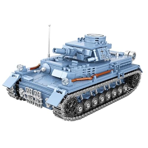 KeKeDuo Technik Panzer Bausteine, 869 Klemmbausteine Militär Germany Panzerkampfwagen IV Modellbausatz Konstruktionsspielzeug Kompatibel mit Andere Marken von KeKeDuo