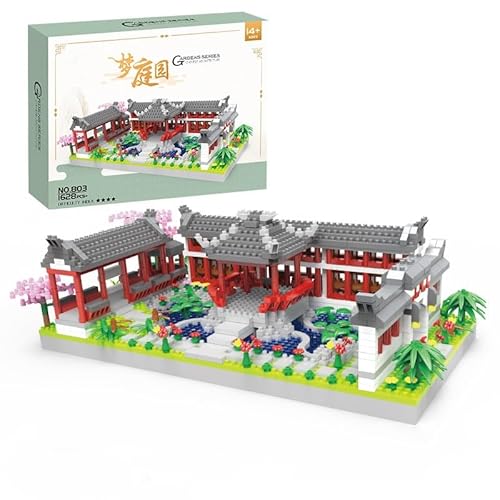 KeKeDuo Traumgarten Bausteine Bausatz, 1628 Klemmbausteine Modular Chinesische Architektur Modellbausatz, Micro Bricks Konstruktionsspielzeug Nicht Kompatibel mit Großen Marken von KeKeDuo