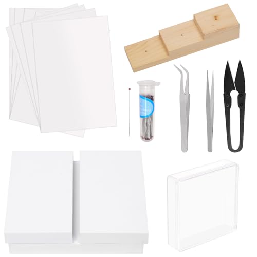 Keadic 114pcs Making Insect Specimen Toolkit W #2 Insekt Pins, Schmetterling Pinning Board und Block, Flügel Pressen Papiere, Bug Display Case, Insekt Wissenschaft Bildung Kit für die Schule von Keadic