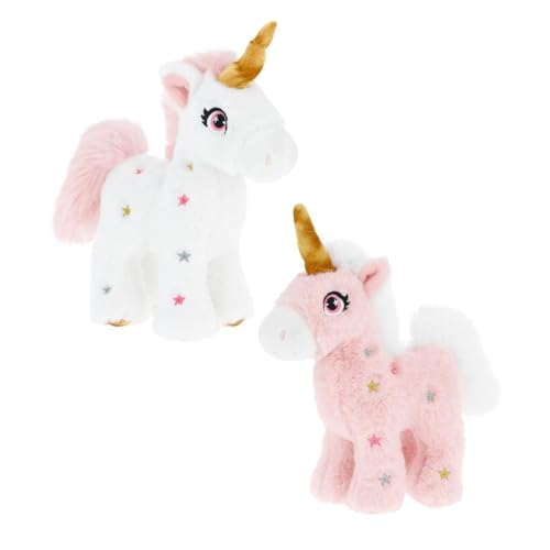 Keel Toys - 2er Set Plüschtier Einhorn stehend, Größe 16 cm, rosa Keel Toys - 2er Set Plüschtier Einhorn stehend, Größe 16 cm, rosa von Keel Toys