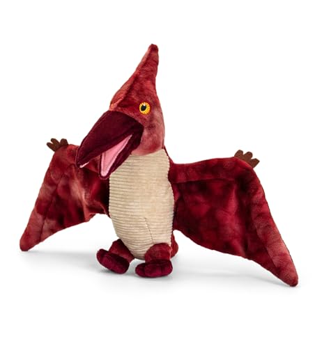 Keel Toys KEELECO SE1482 Plüschtier, 100% recycelt, ökologisches Spielzeug für Kinder, Pterodaktyl-Dinosaurier, 26 cm von Keel Toys