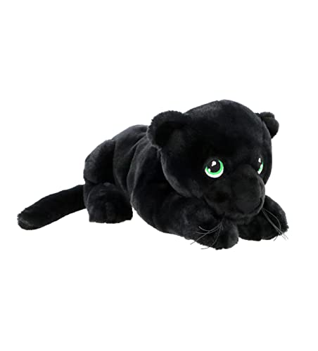 Keel Toys KEELECO SE2231 Plüschtier, 100% recycelt, ökologisches Spielzeug für Kinder, schwarzer Panther, 25 cm von Keel Toys