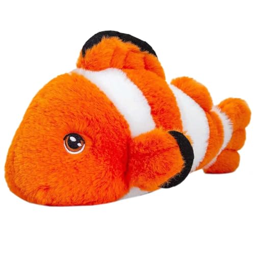 Keel Toys Keeleco – Plüschtier Clownfisch, 33 cm – SE1017, Orange, Weiß von Keel Toys