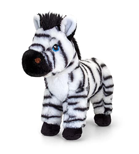 Keel Toys Keeleco SE1037 Plüschtier, 100% recycelt, umweltfreundliches Spielzeug für Kinder, Zebra-Plüschtier, 20 cm von Keel Toys