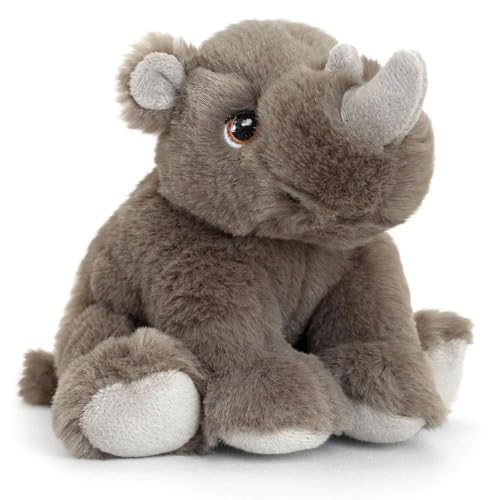 Keel Toys - KEELECO Peluche Rhinoceros 18 cm-SE6567, SE6567, Grau von Keel Toys