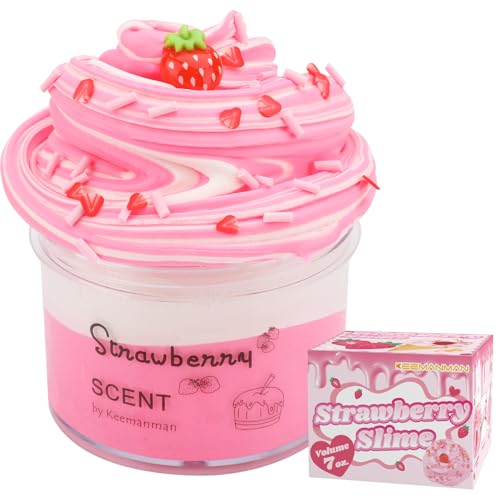 Erdbeer-Butter-Slime, 200 g – Duftendes Slime-Set Spielzeug für Mädchen, Jungen & Kinder – Coole Geburtstagsgeschenke für Party-Mitgebsel & Weihnachtsstrumpf ab 4 5 6 7 8 9 10 11 12 Jahre Erdbeer-Butter-Slime, 200 g – Duftendes Slime-Set Spielzeug für Mädchen, Jungen & Kinder – Coole Geburtstagsgeschenke für Party-Mitgebsel & Weihnachtsstrumpf ab 4 5 6 7 8 9 10 11 12 Jahre von Keemanman