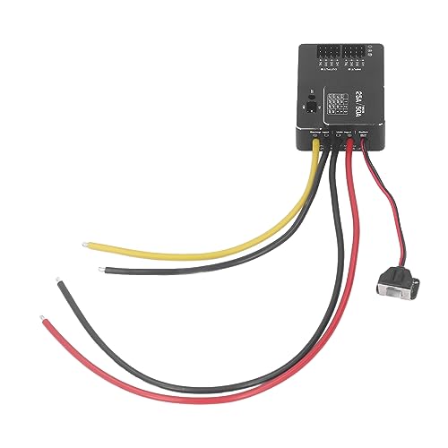 25 A UBEC für RC-Drohnen-Quadcopter-Auto, Einstellbarer Ausgang 5,2 V, 6,0 V, 7,4 V, 8,4 V UBEC mit Feinem Metallgehäuse, Hocheffizienter Spannungsregler-Chip von Keenso