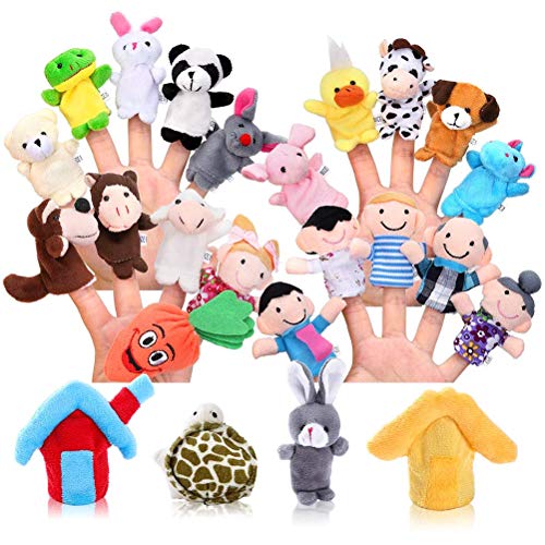 Fingerpuppen-Set, 24-teiliges Mini-Fingerpuppen-Kuscheltier Zum Geschichtenerzählen und Spielen von Lehrshows (Colorful) von Keenso