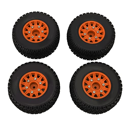 Für 1/10 RC Short Course Truck Reifen Für ARRMA Für SENTON Für TRAXXAS Für Slash 12mm 14mm 17mm Hex RC Truck Reifen (Orange) von Keenso