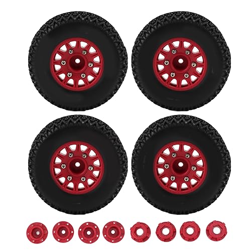 Für 1/10 RC Short Course Truck Reifen Für ARRMA Für SENTON Für TRAXXAS Für Slash 12mm 14mm 17mm Hex RC Truck Reifen (Rot) von Keenso