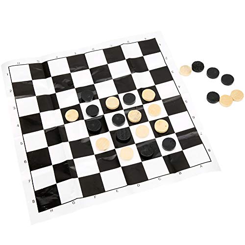 Internationales Draft-Checker-Spielset aus Holz, 24-teiliges Holz-Dame 8x8, Klassisches Schachbrett für Kinder Im Alter von 8 Bis 8 Jahren, für Familienspaß von Keenso