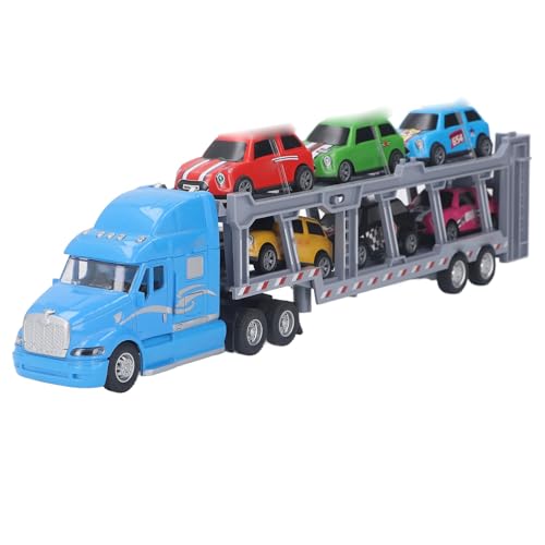 Keenso 1/48 Transportauto-Transporter-LKW, Transporter-LKW-Spielzeug mit 6 Zurückziehbaren Autos für und Mädchen von Keenso