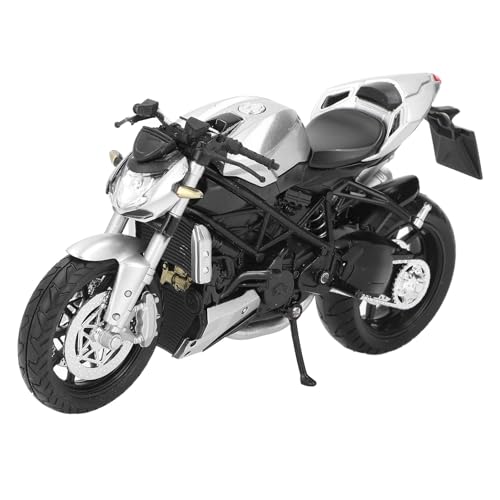 Keenso 1:12 Motorrad, Legierungs-Motorradmodell, Kinderspielzeug, Sammlermotorrad für Ausstellungssammlung (Silver) von Keenso