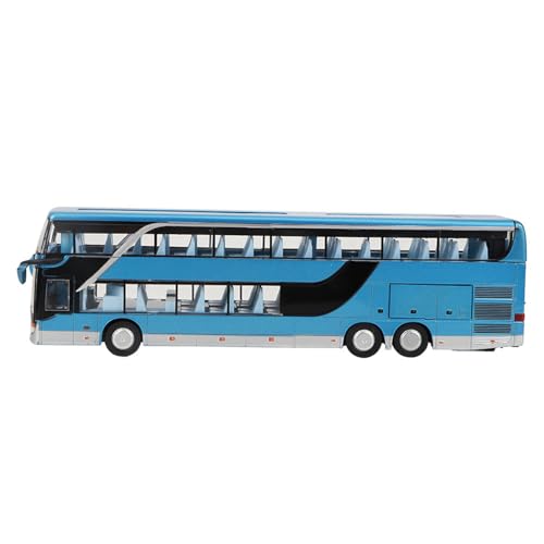 Keenso 1:32 Doppeldeckerbus-Spielzeug, Reibungsbetriebenes Busspielzeug mit Leichter Musik für, Kindergeschenk (Blue) von Keenso