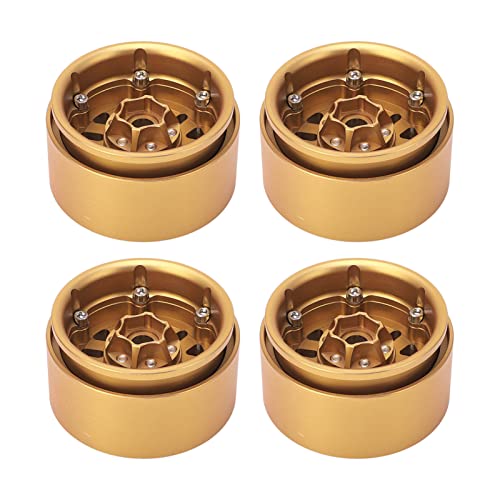 Keenso 4 Pcs Beadlock Brass Wheel HubRC Brass Beadlock WheelsBeadlock Wheel Rim Hub,Brass Heavy 1.9Inch RC Beadlock Wheels RC Brass Beadlock WheelsWheel Hubs von Keenso