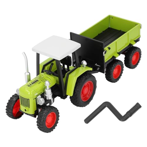 Keenso 4-Rad-Traktormodell, Vintage-Design für Schreibtischdekoration mit Lebensechtem Aussehen, Kinderspielzeug-Traktorfahrzeug-Ornament für das Tägliche Spielen, (GREEN) von Keenso