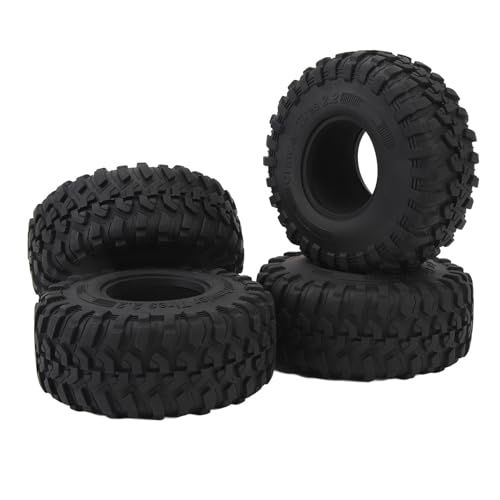 Keenso 4 Stück 2,2 Zoll RC Gummi-Reifenhaut, Starke Dämpfung, Abriebfest, Schwarze RC-Reifenhaut für SCX10 1/10 RC Crawler Car mit Hervorragendem Grip Keenso 4 Stück 2,2 Zoll RC Gummi-Reifenhaut, Starke Dämpfung, Abriebfest, Schwarze RC-Reifenhaut für SCX10 1/10 RC Crawler Car mit Hervorragendem Grip von Keenso