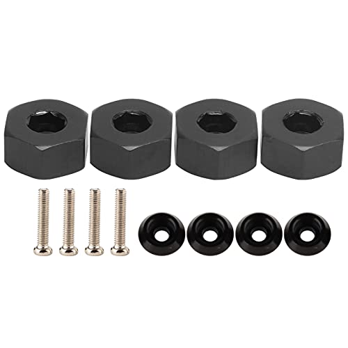 Keenso 4 Stück 5 Mm Bis 12 Mm Combiner Wheel Hub Hex Adapter Zubehör für WPL D12 1/10 RC Trucks (schwarz BL) von Keenso