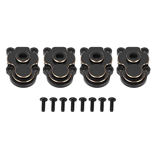 Keenso 4pcs RC Knuckle Cover, Messing Hochfestigkeit RC Achsgetriebe für FMS 1/24 FCX24 RC Crawler (Black) von Keenso