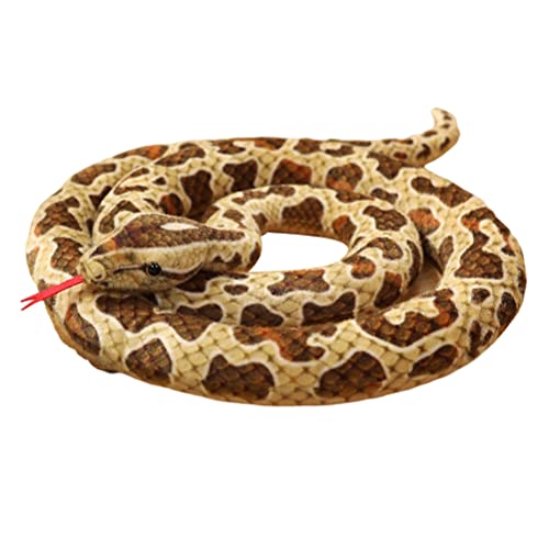 Keenso Animal Stuff Snake, 78 Zoll Lange Stofftier-Plüschschlange, Stofftier-Schlangentier-Plüschtier für (Braune Schlange) von Keenso