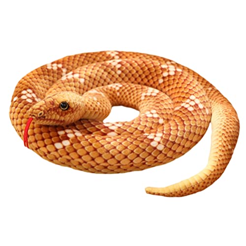 Keenso Animal Stuff Snake, 78 Zoll Lange Stofftier-Plüschschlange, Stofftier-Schlangentier-Plüschtier für (Gelbe Schlange) von Keenso