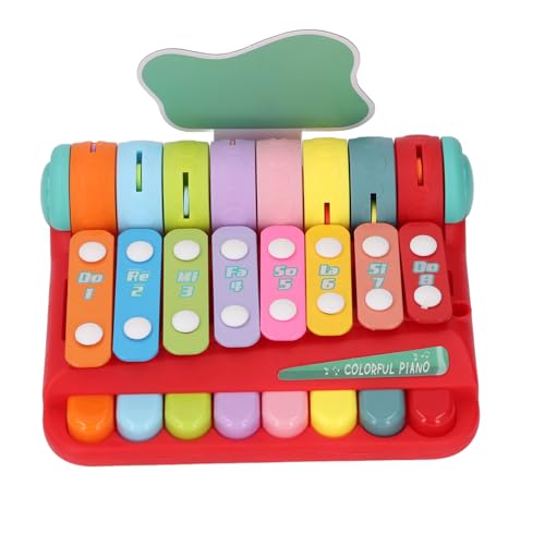 Keenso Baby-Klavier-Xylophon, 8 Bunte Tasten, Tastatur, Baby-Xylophon, Klavierspielzeug für (Rot) von Keenso