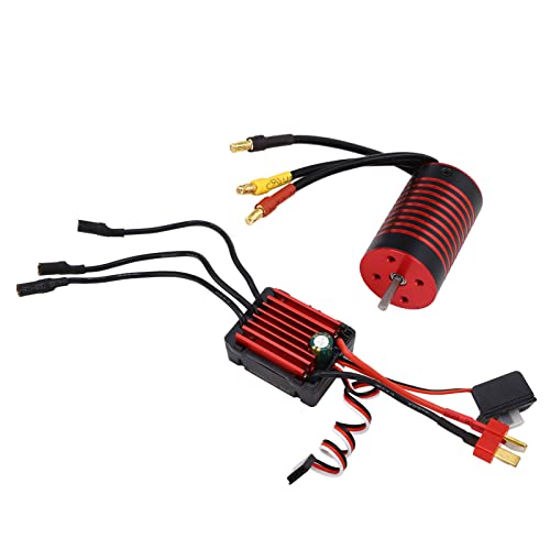 Keenso Bürstenloser Motor-ESC-Kit, Großer Torsion RC-Bürstenloser Motor-Überhitzungsschutz für 1/12-Auto (3700 kV) von Keenso