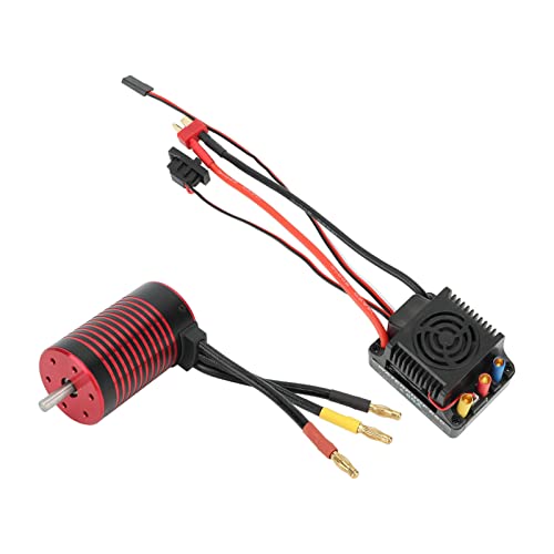 Keenso Bürstenloser Motor-Servosatz, Aluminium 1/8 Hochpräzisionslager, Bürstenlose Motorabdeckungen für RC-Car (2600 kV) von Keenso