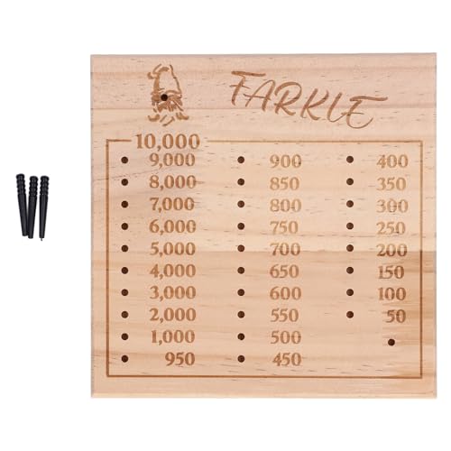 Keenso Farkle Würfeltablett, Klassisches Farkle-Würfelspiel, Rollendes Würfeltablett, Halter für Brettspiele, Tischspiele für Familien, Partys, Reisen (Quadratisch 15 cm) von Keenso