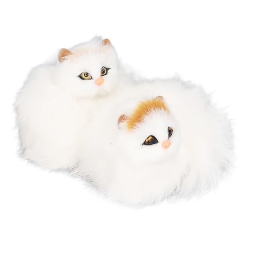Keenso Katzen-Stofftier, Realistisches Plüsch-Katzen-Stoffspielzeug für den Schreibtisch von Keenso