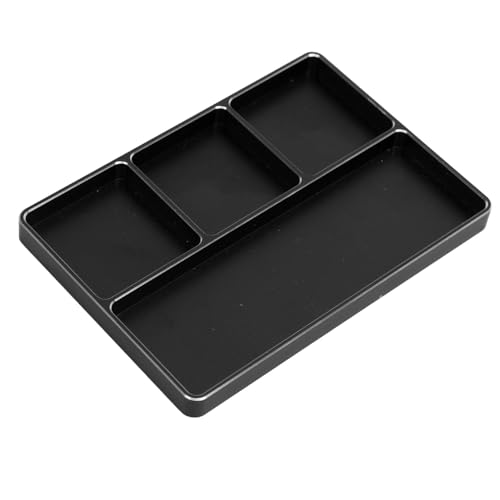 Keenso Magnetische Schraubenablage, RC-Reparaturwerkzeug-Zubehör aus Aluminiumlegierung, 4 Gitter RC-Schraubenhalter für Einfache Organisation, für RC-Car-Boot, Workstation, Lila (Black) von Keenso