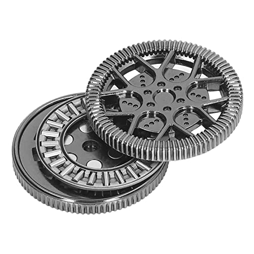 Keenso Metall Fidget Toys Fidget Slider Haptische Münze, Angst Stress Relief Push Slider Spielzeug für Büro (Silber schwarz) von Keenso