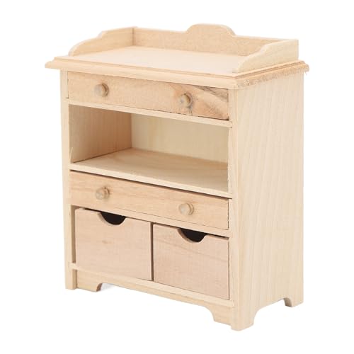 Keenso Mini-Puppenhaus-Schubladenschrank-Spielzeug – Exquisiter Massivholz-Möbelanhänger für DIY-Miniatur-Dekoration Keenso Mini-Puppenhaus-Schubladenschrank-Spielzeug – Exquisiter Massivholz-Möbelanhänger für DIY-Miniatur-Dekoration von Keenso