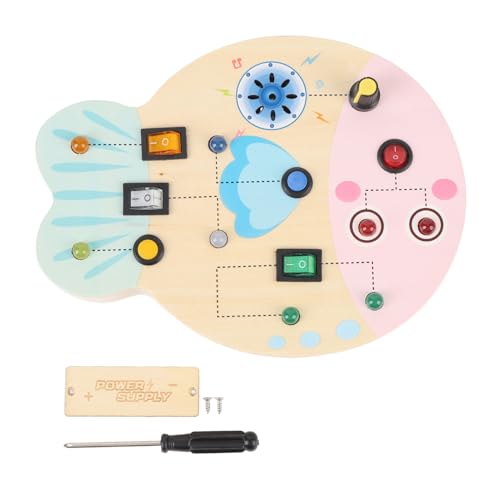 Keenso Montessori -Busy -Board, Sensorisches Reisespielzeug mit Switch -LED -Leuchten für von Keenso