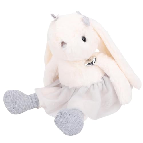 Keenso Prinzessin Plüschspielzeugkaninchen, 35 cm Weiche Hasenpuppe für Kleine Mädchen, Handgefertigt, Elegantes Langohr-Design, Beruhigender Begleiter, Prinzessin-inspirierte Details, Tragbarer Keenso Prinzessin Plüschspielzeugkaninchen, 35 cm Weiche Hasenpuppe für Kleine Mädchen, Handgefertigt, Elegantes Langohr-Design, Beruhigender Begleiter, Prinzessin-inspirierte Details, Tragbarer von Keenso