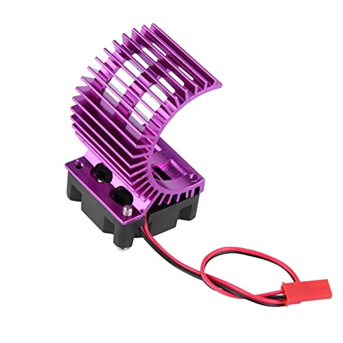 Keenso RC-Car-Motorkühlkörper mit Lüfter, Hochfester Kühlkörper mit Lüfter für 1/10 Elektro-RC-Car-540/550-Motor (Purple) von Keenso