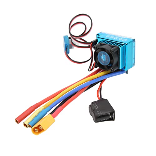 Keenso RC Electric Speed ​​Controller, 120A RC Bürstenloser ESC Programmierbares Wasserdichtes Staubdichtes 9. Level Acceleration XT60 Plug ESC für 1/10 1/8 RC -Auto von Keenso