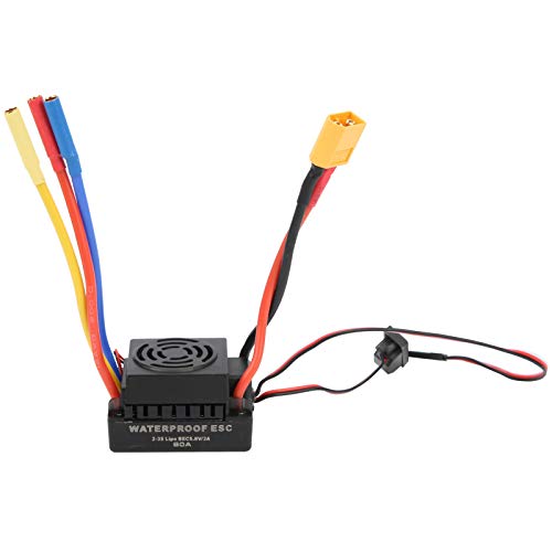 Keenso RC Electric Speed ​​Controller, 60A wasserdichte Bürstenlose ESC -Speed ​​-Controller für SCX10 1/10 RC -Automodell (XT60) von Keenso