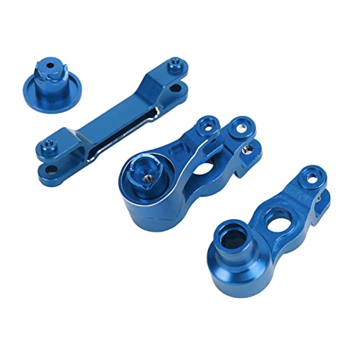 Keenso RC-Lenkbausatz, Kompakter, Leichter Lenkbausatz aus Aluminiumlegierung und Metall, Leicht Austauschbar für 1/5 RC-Fahrzeuge (Blau) von Keenso