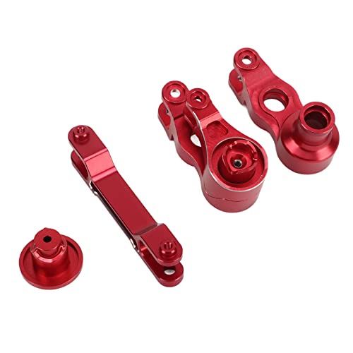 Keenso RC-Lenkbausatz, Kompakter, Leichter Lenkbausatz aus Aluminiumlegierung und Metall, Leicht Austauschbar für 1/5 RC-Fahrzeuge (Rot) von Keenso