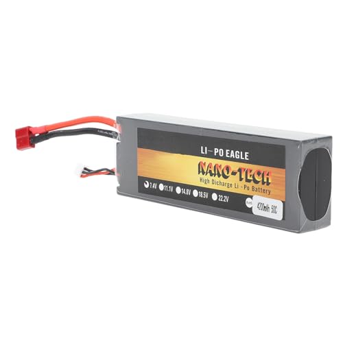 Keenso RC-Lithiumbatterie 7,4 V 4200 MAh, Leichte Hartschalen-Lithium-Batterie, Langlebig und Stabil für 1/8 und 1/10 RC-Cars und -Trucks, Bietet Langanhaltende Energieversorgung von Keenso