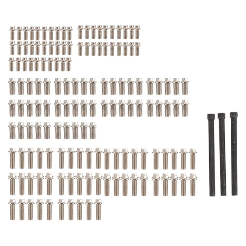 Keenso RC Radnabenschraube, 150 Stück RC Radnabenschrauben M2 M2,5 M3 Edelstahl RC Felgenschraubensatz für 1/8 1/10 1/12 1/16 RC Auto von Keenso